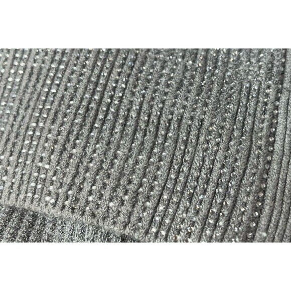 New BSB Women Knit Holiday Occasions Cardigan Buttons Grey Melange Sz M Sweater - Picture 15 of 15